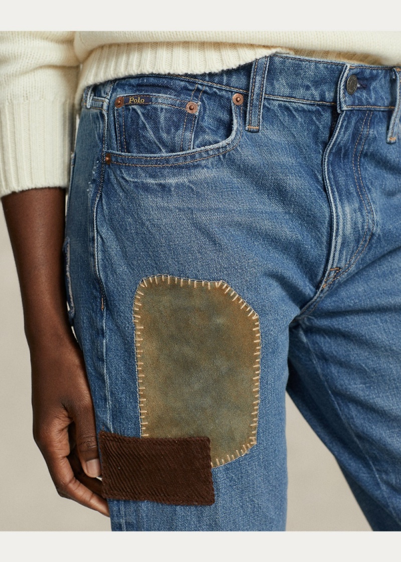 Jeans Slim Tapered Mujer Azules | OPZY79801 - vista 3