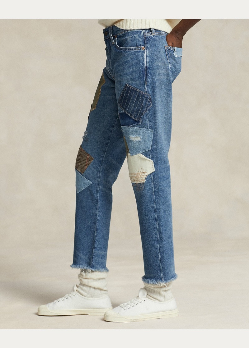 Jeans Slim Tapered Mujer Azules | OPZY79801 - vista 6
