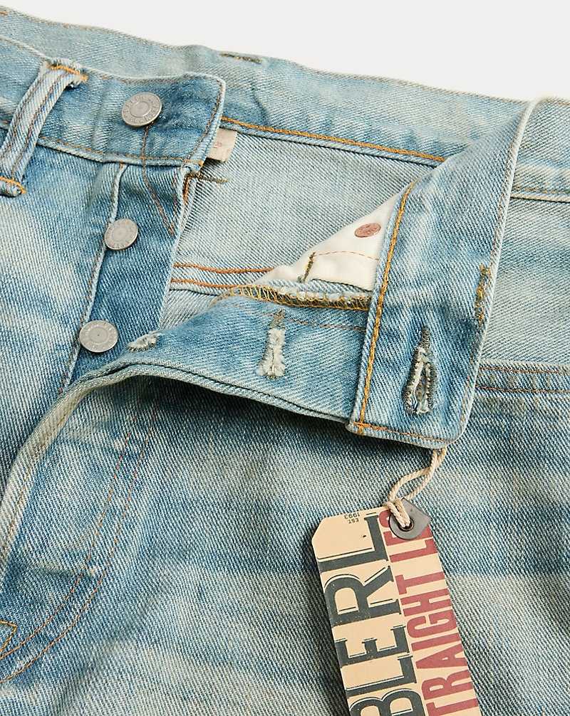Jeans Ralph Lauren Straight Fit Camden Selvedge Hombre Azules | QXNBLZW-76 - vista 3