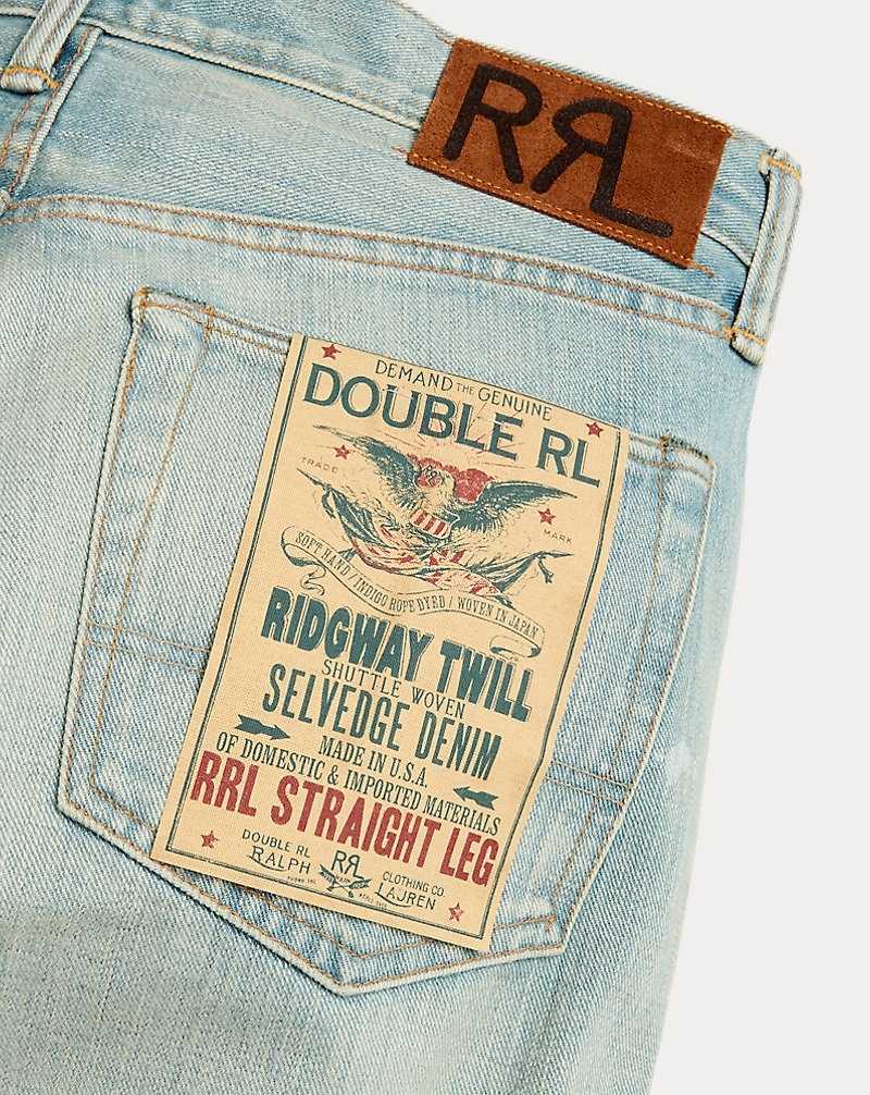 Jeans Ralph Lauren Straight Fit Camden Selvedge Hombre Azules | QXNBLZW-76 - vista 4