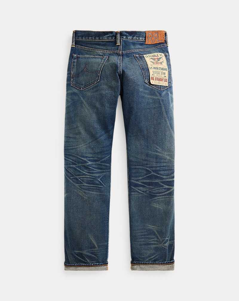 Jeans Ralph Lauren Straight Fit Hawley Selvedge Hombre Azules | XAKJBFT-32 - vista 2