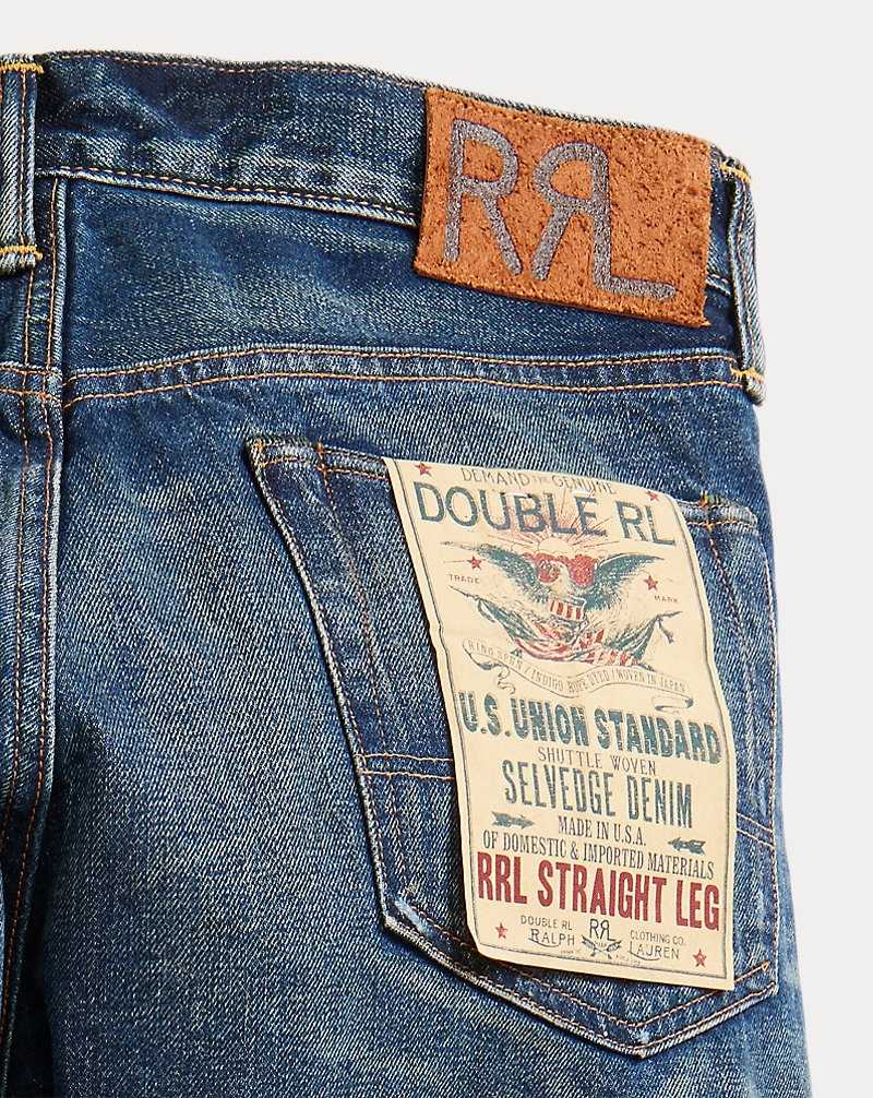 Jeans Ralph Lauren Straight Fit Hawley Selvedge Hombre Azules | XAKJBFT-32 - vista 3