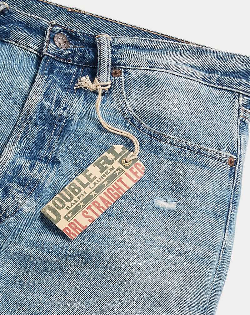 Jeans Ralph Lauren Straight Fit Repaired Clearville Hombre Azules | AUXFNMI-10 - vista 3