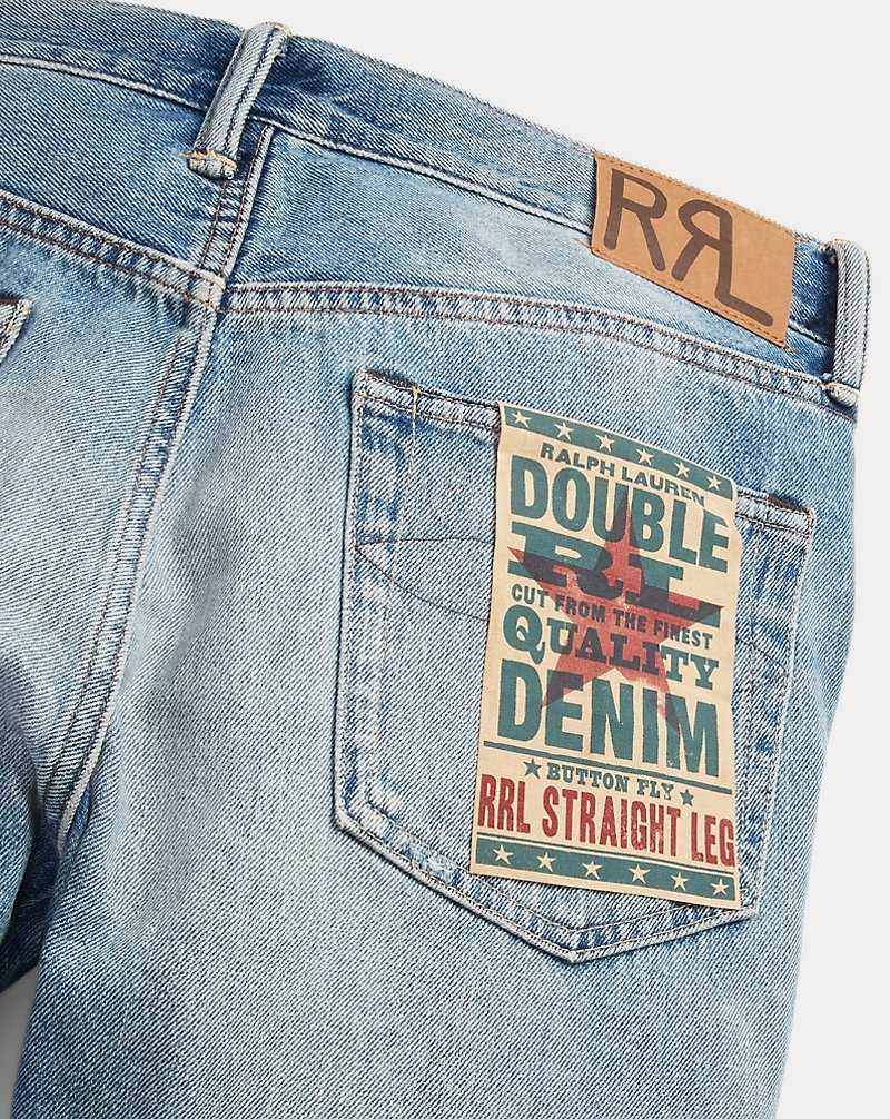 Jeans Ralph Lauren Straight Fit Repaired Clearville Hombre Azules | AUXFNMI-10 - vista 4