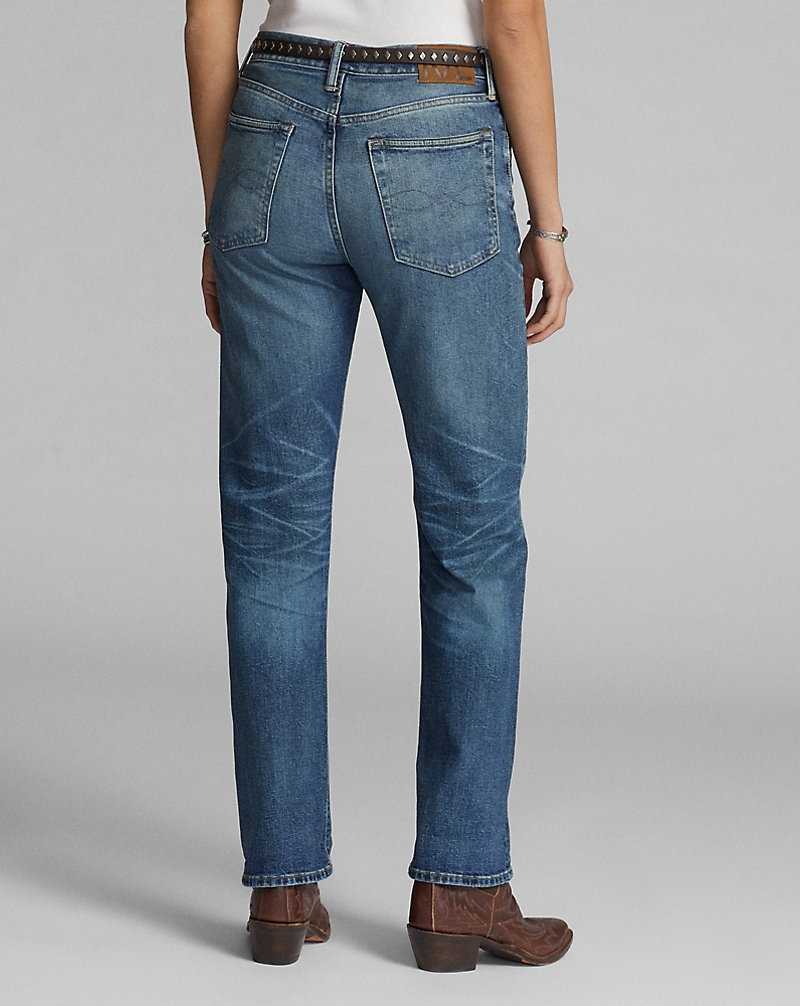 Jeans Ralph Lauren Straight Leg Fit Thompson Mujer Azules | RIATDNL-76 - vista 4