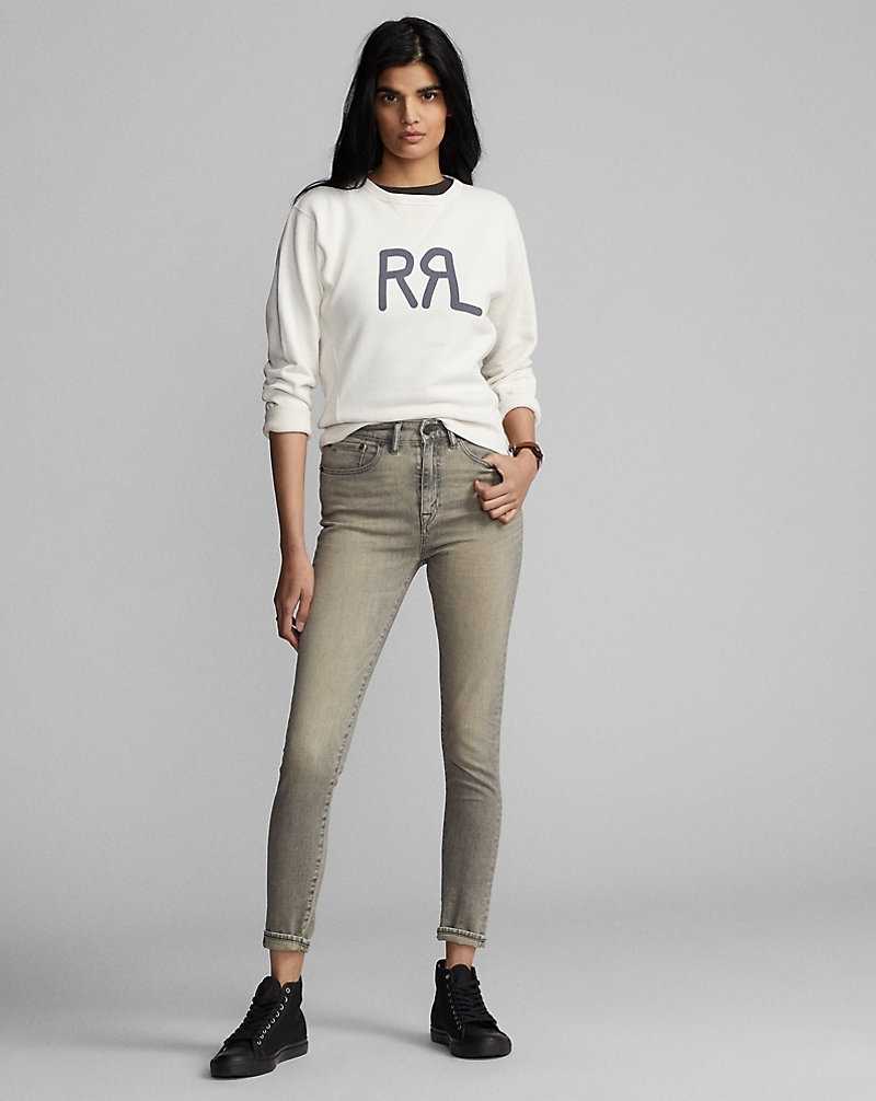 Jeans Ralph Lauren Stretch High Skinny Distressed Grey Mujer Grises Azules | MPVHESI-02 - vista 2