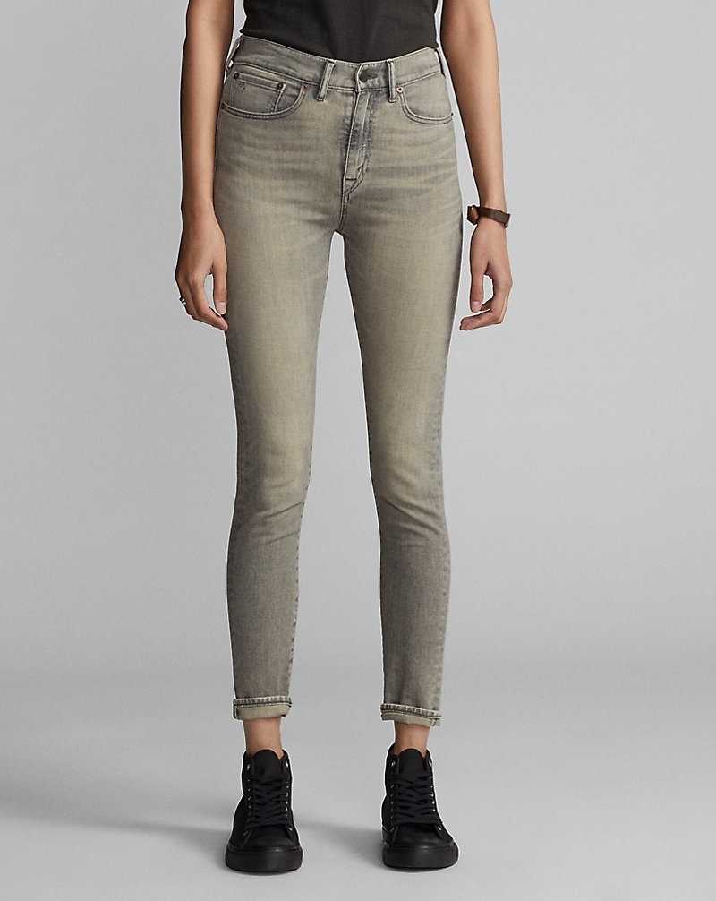Jeans Ralph Lauren Stretch High Skinny Distressed Grey Mujer Grises Azules | MPVHESI-02 - vista 3