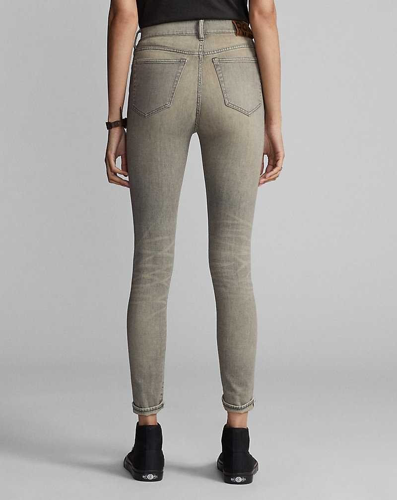 Jeans Ralph Lauren Stretch High Skinny Distressed Grey Mujer Grises Azules | MPVHESI-02 - vista 4