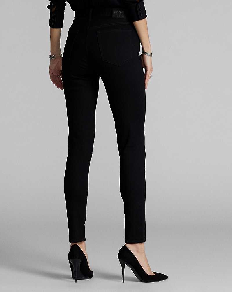Jeans Ralph Lauren Stretch High Skinny Fit Mujer Negros Azules | AZDKWCP-87 - vista 5