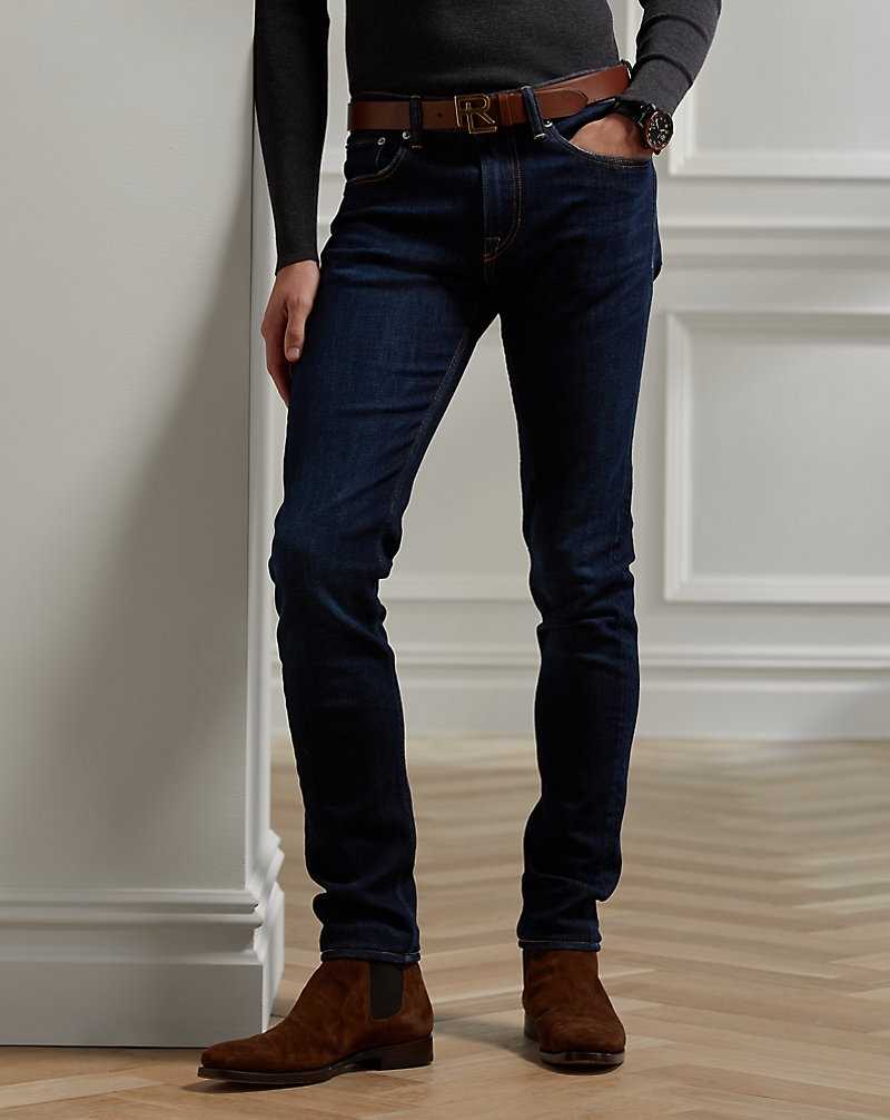 Jeans Ralph Lauren Stretch Skinny Hombre Azules Oscuro | SVWKHEJ-86 - vista 3