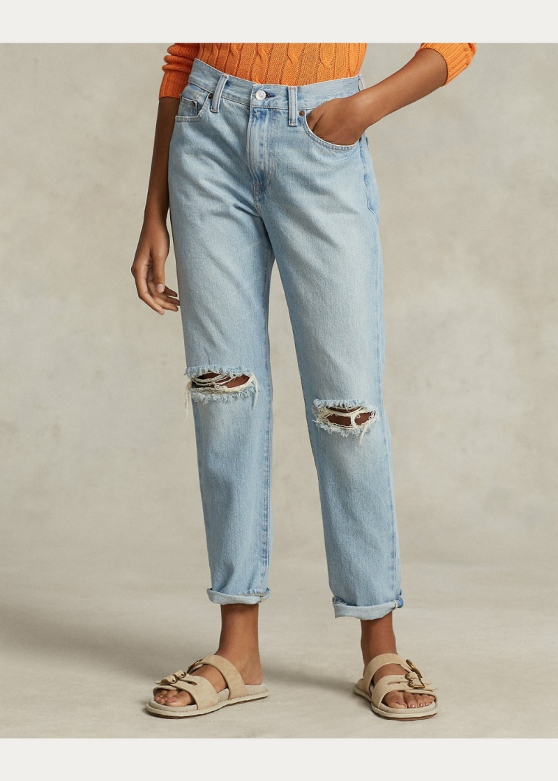 Jeans The Slim Boyfriend Mujer Azules | HGJN70598 - vista 5