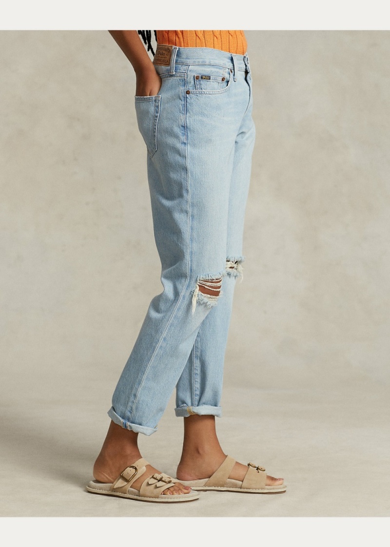 Jeans The Slim Boyfriend Mujer Azules | HGJN70598 - vista 6