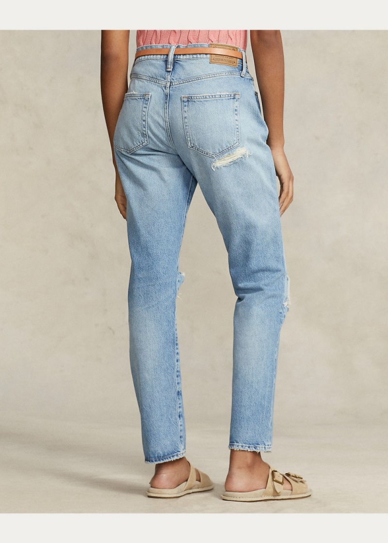 Jeans The Slim Tapered Patchwork Mujer Azules | LIRE32714 - vista 2