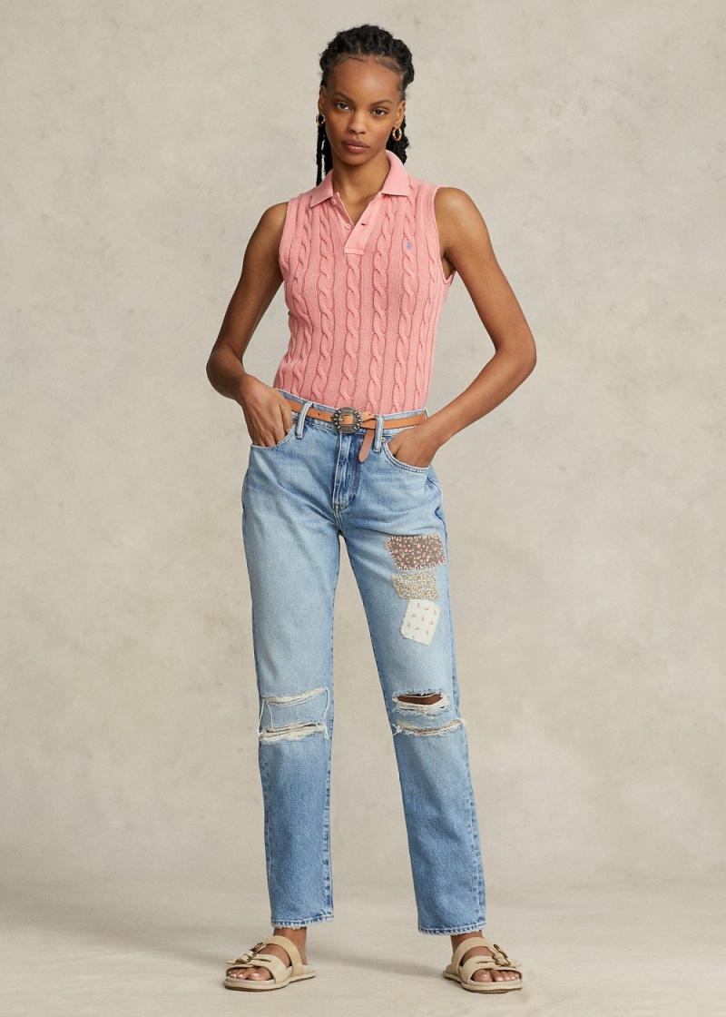 Jeans The Slim Tapered Patchwork Mujer Azules | LIRE32714 - vista 1