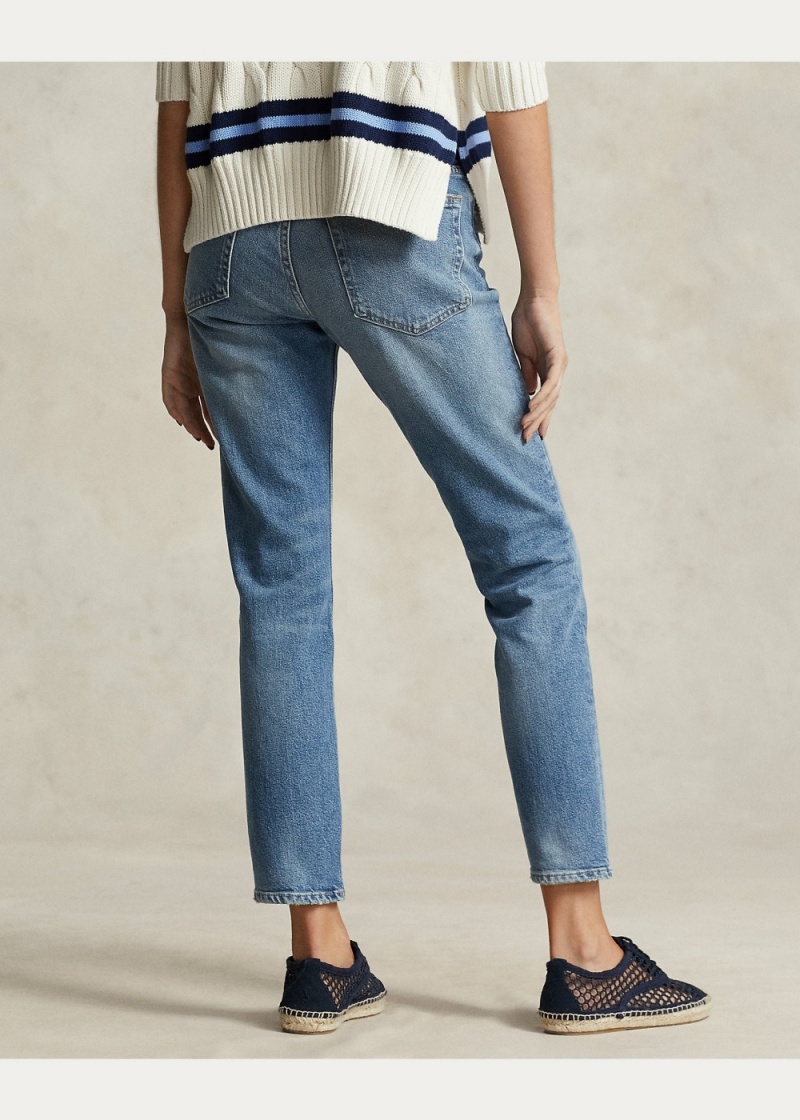 Jeans Tompkins Flaco Crop Mujer Azules | KCXI28917 - vista 2