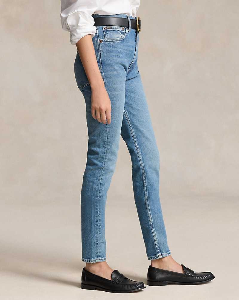 Jeans Ralph Lauren Tompkins High-Rise Super-Slim Mujer Azules | UNWPRZI-32 - vista 4