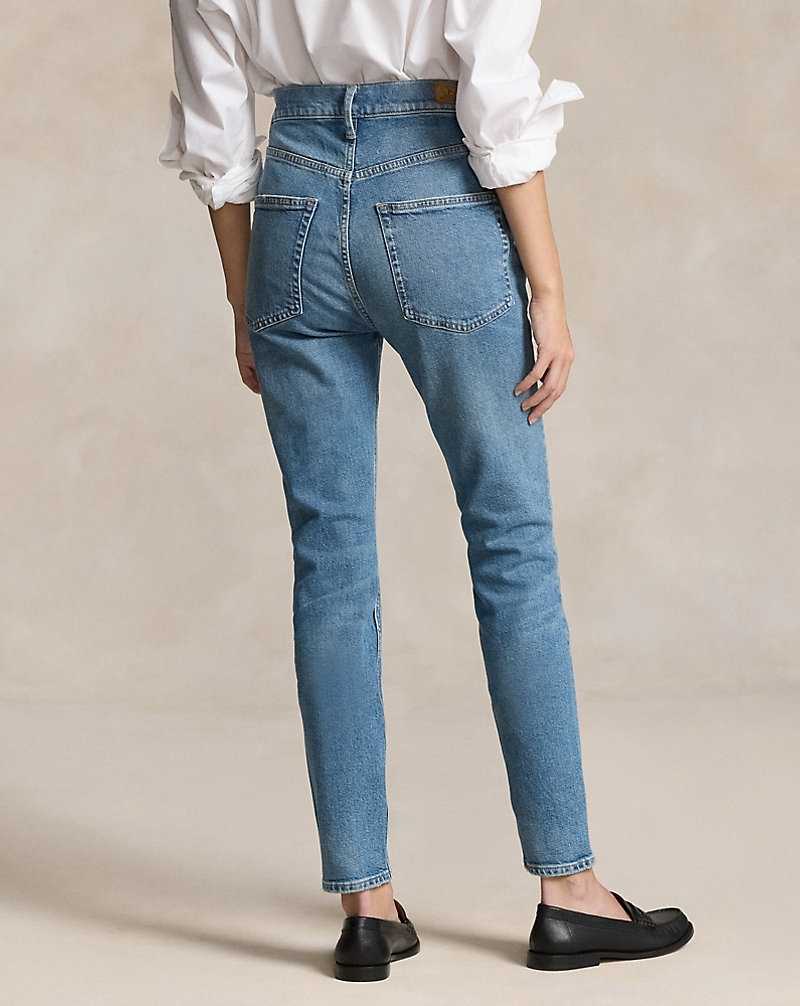 Jeans Ralph Lauren Tompkins High-Rise Super-Slim Mujer Azules | UNWPRZI-32 - vista 5