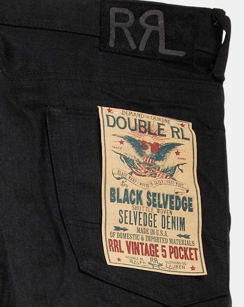 Jeans Ralph Lauren Vintage 5-Pocket Black Selvedge Hombre Negros Negros | ELGSDXH-14 - vista 4