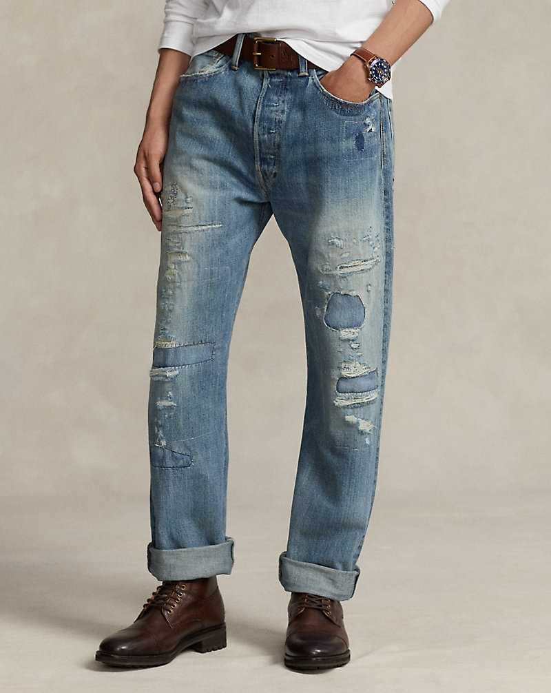 Jeans Ralph Lauren Vintage Classic Fit Distressed Hombre Coppit | IOHTXBL-21 - vista 3
