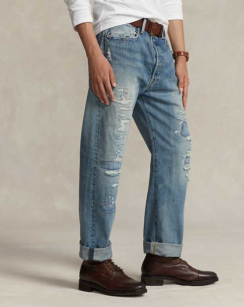 Jeans Ralph Lauren Vintage Classic Fit Distressed Hombre Coppit | IOHTXBL-21 - vista 4