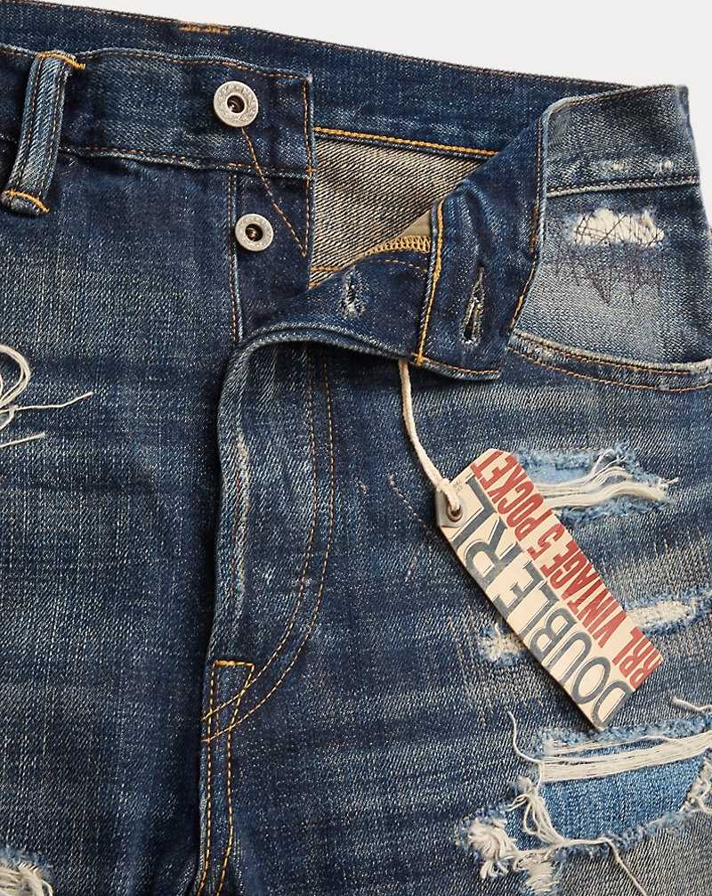 Jeans Ralph Lauren Vintage Five-Pocket Repaired Sumter Hombre Azules | REKWSYL-52 - vista 3
