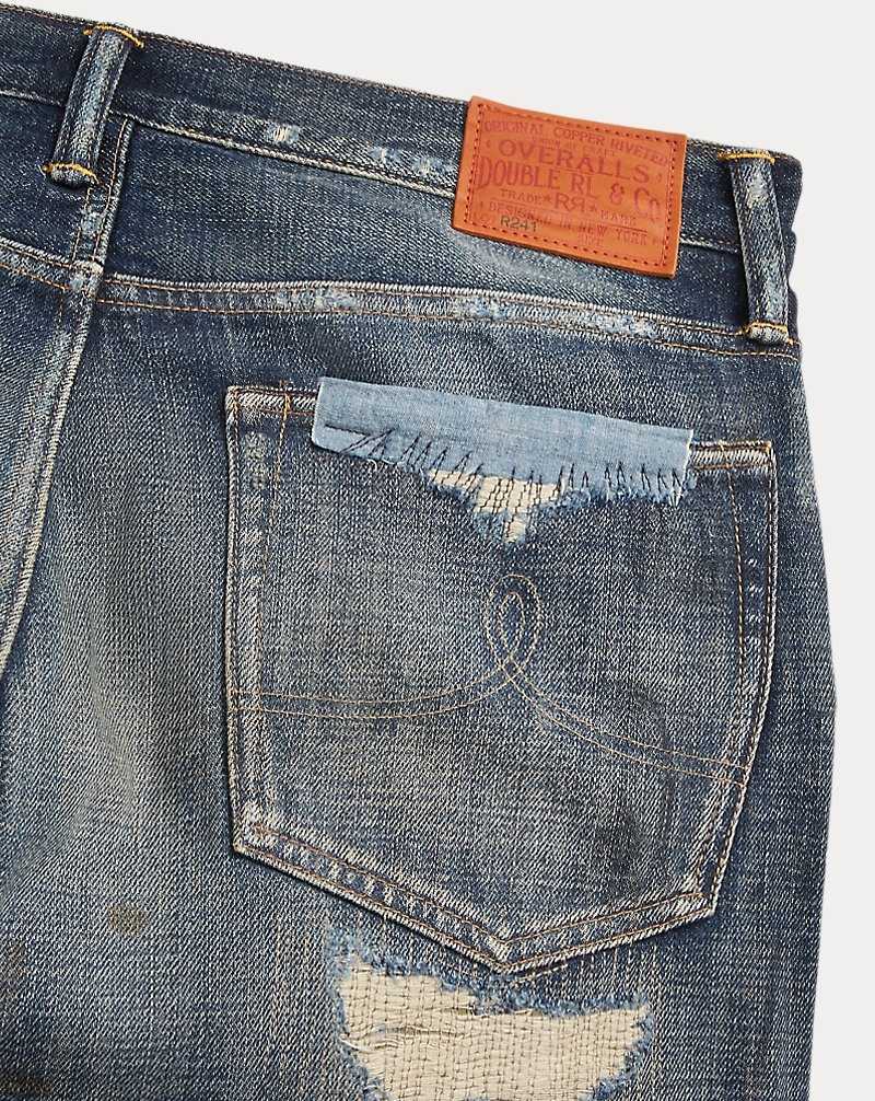Jeans Ralph Lauren Vintage Five-Pocket Repaired Sumter Hombre Azules | REKWSYL-52 - vista 4