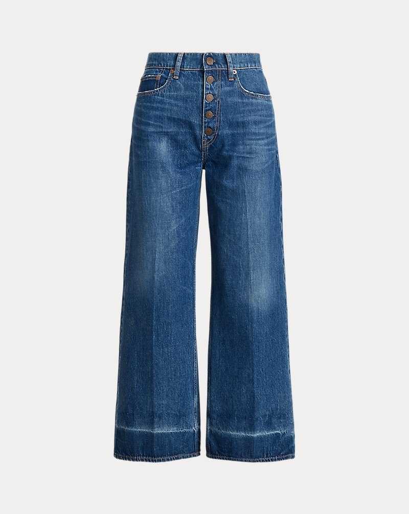 Jeans Ralph Lauren Wide-Leg Crop Mujer Azules | ADOFYWS-56 - vista 2
