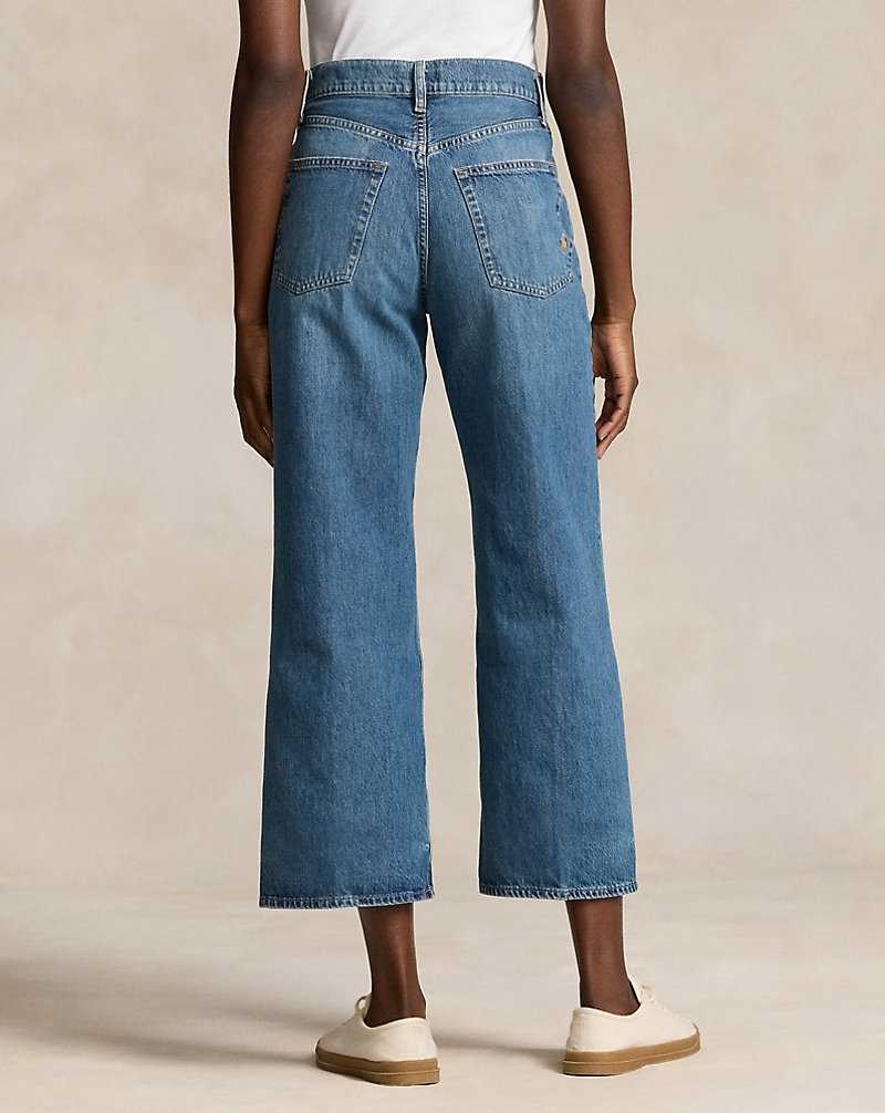 Jeans Ralph Lauren Wide-Leg Crop Mujer Azules | ADOFYWS-56 - vista 5