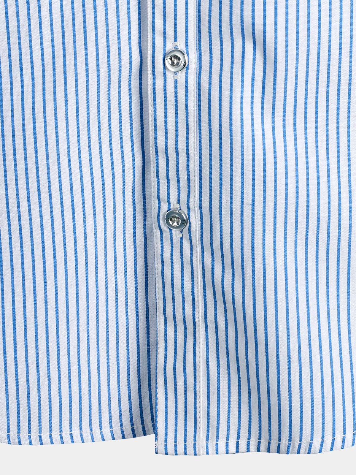 Camisa casual a rayas Pocket de manga corta para hombre