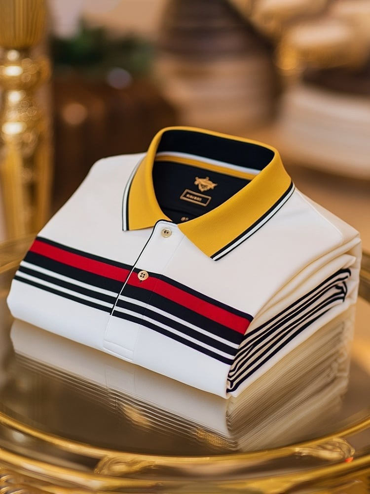 Camisa polo ejecutivo casual Button de manga corta para hombre