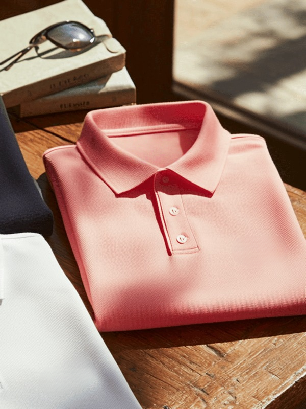 Camisa polo ejecutivo casual Button de manga corta para hombre