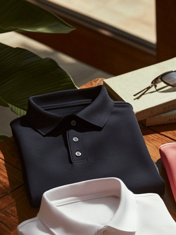 Camisa polo ejecutivo casual Button de manga corta para hombre