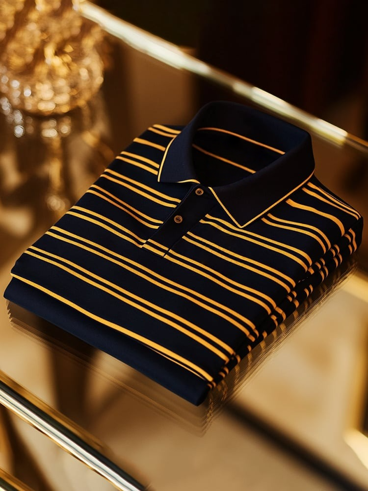 Camisa polo ejecutivo casual Button de manga corta para hombre