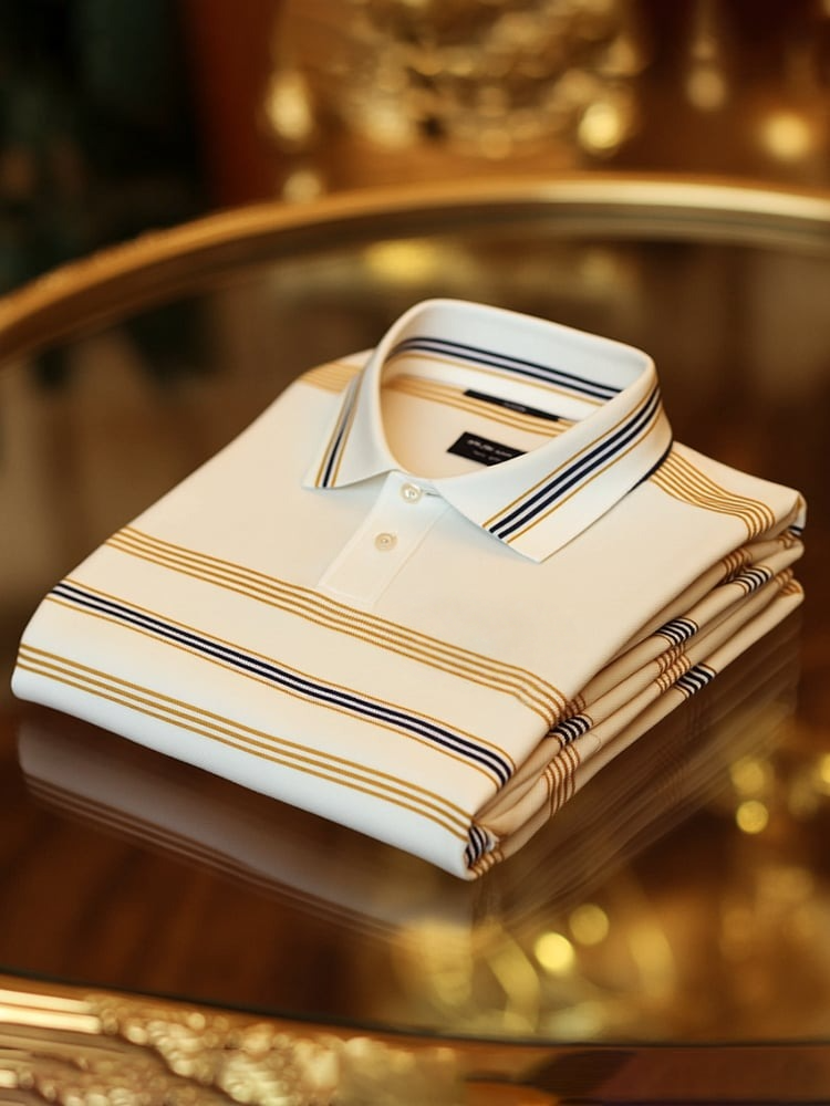 Camisa polo ejecutivo casual Button de manga corta para hombre