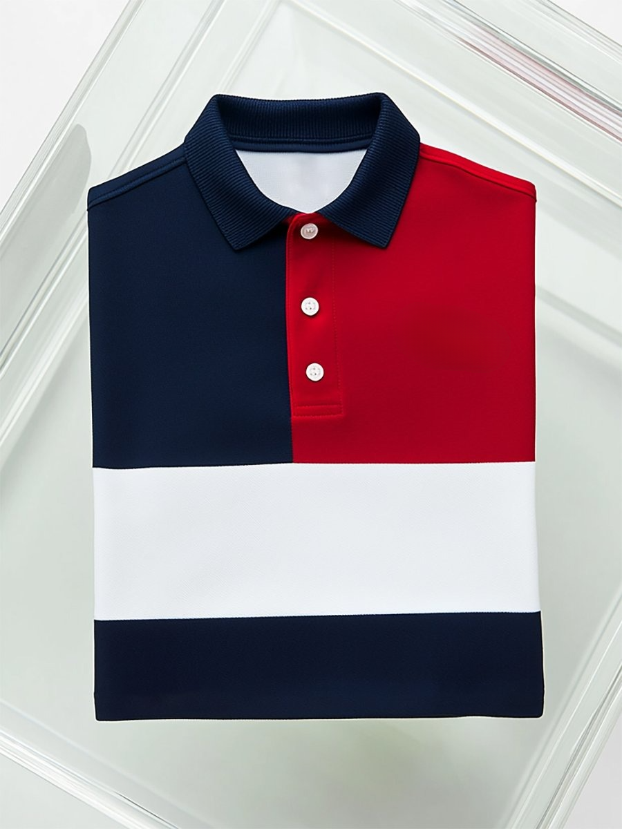 Camisa polo ejecutivo casual Button de manga corta para hombre