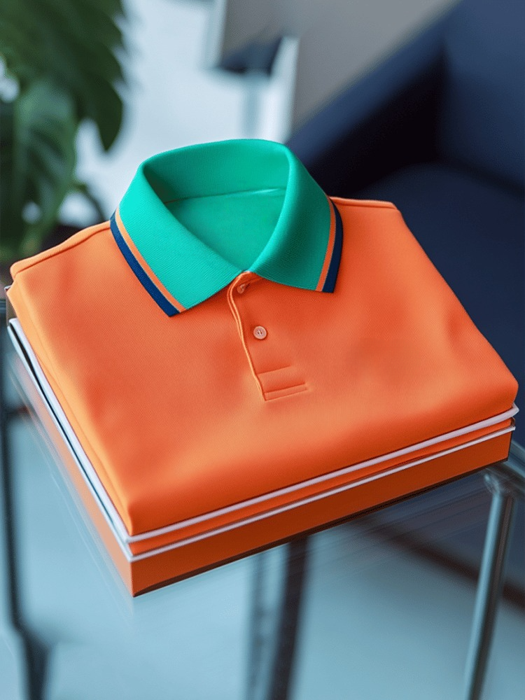 Camisa polo ejecutivo casual Button de manga corta para hombre