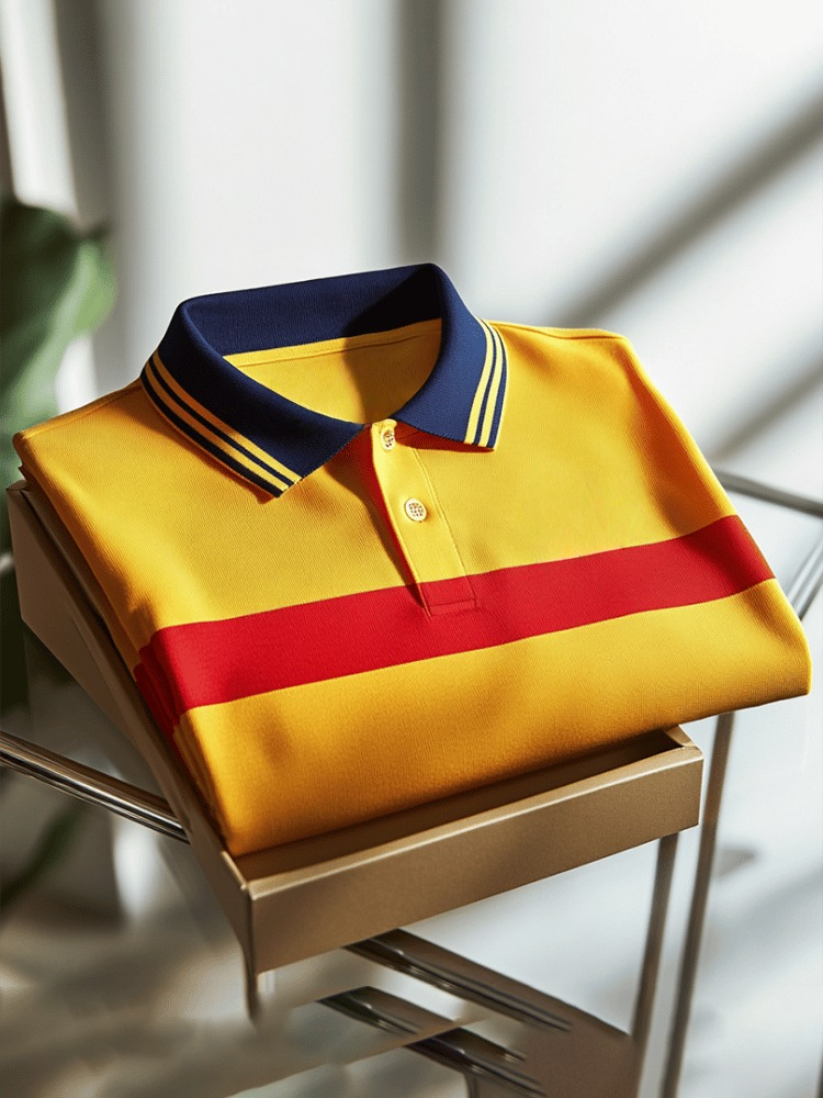 Camisa polo ejecutivo casual Button de manga corta para hombre
