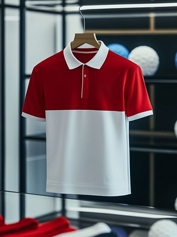 Camisa polo ejecutivo casual Button de manga corta para hombre
