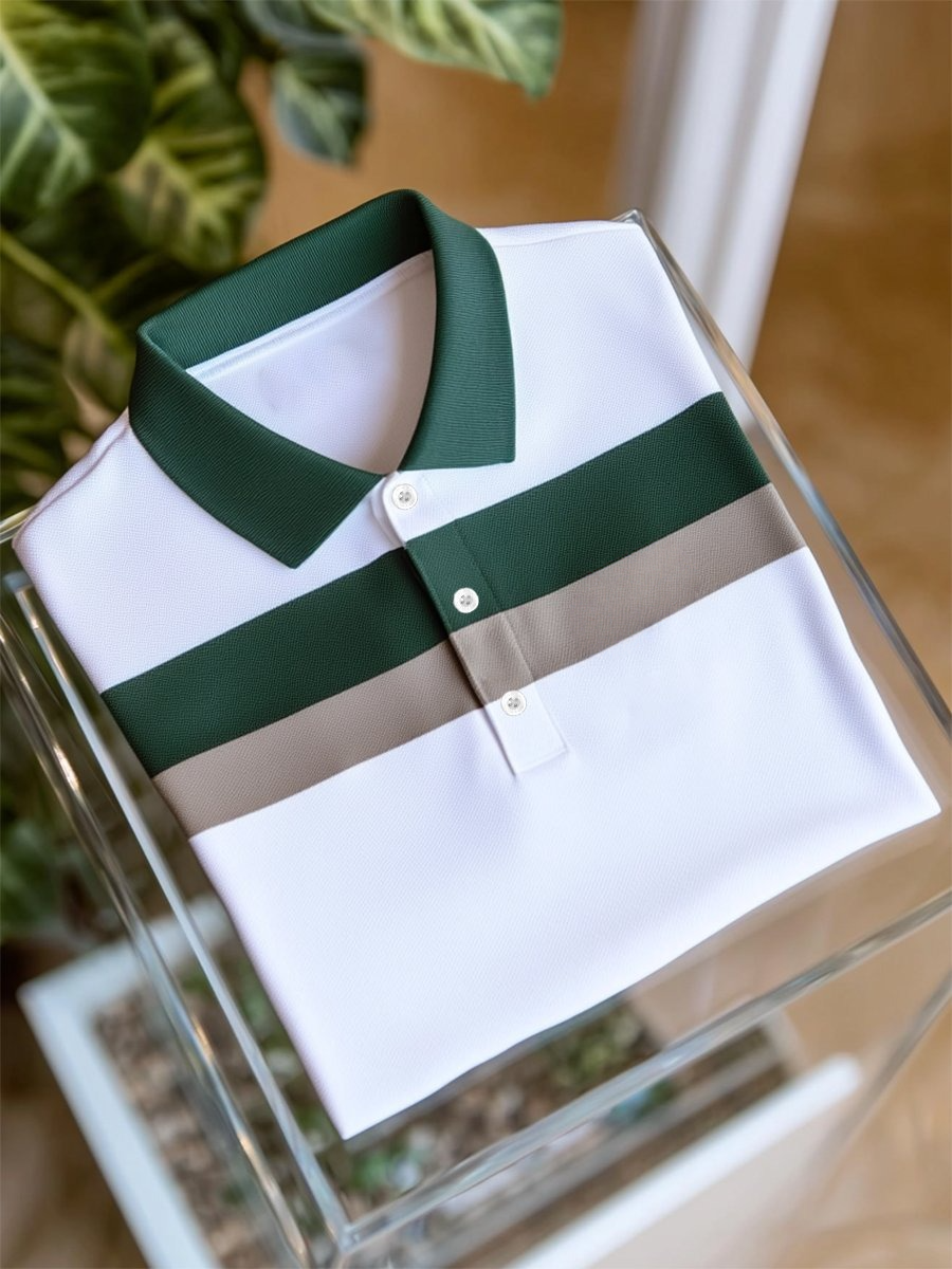 Camisa polo ejecutivo casual Button de manga corta para hombre