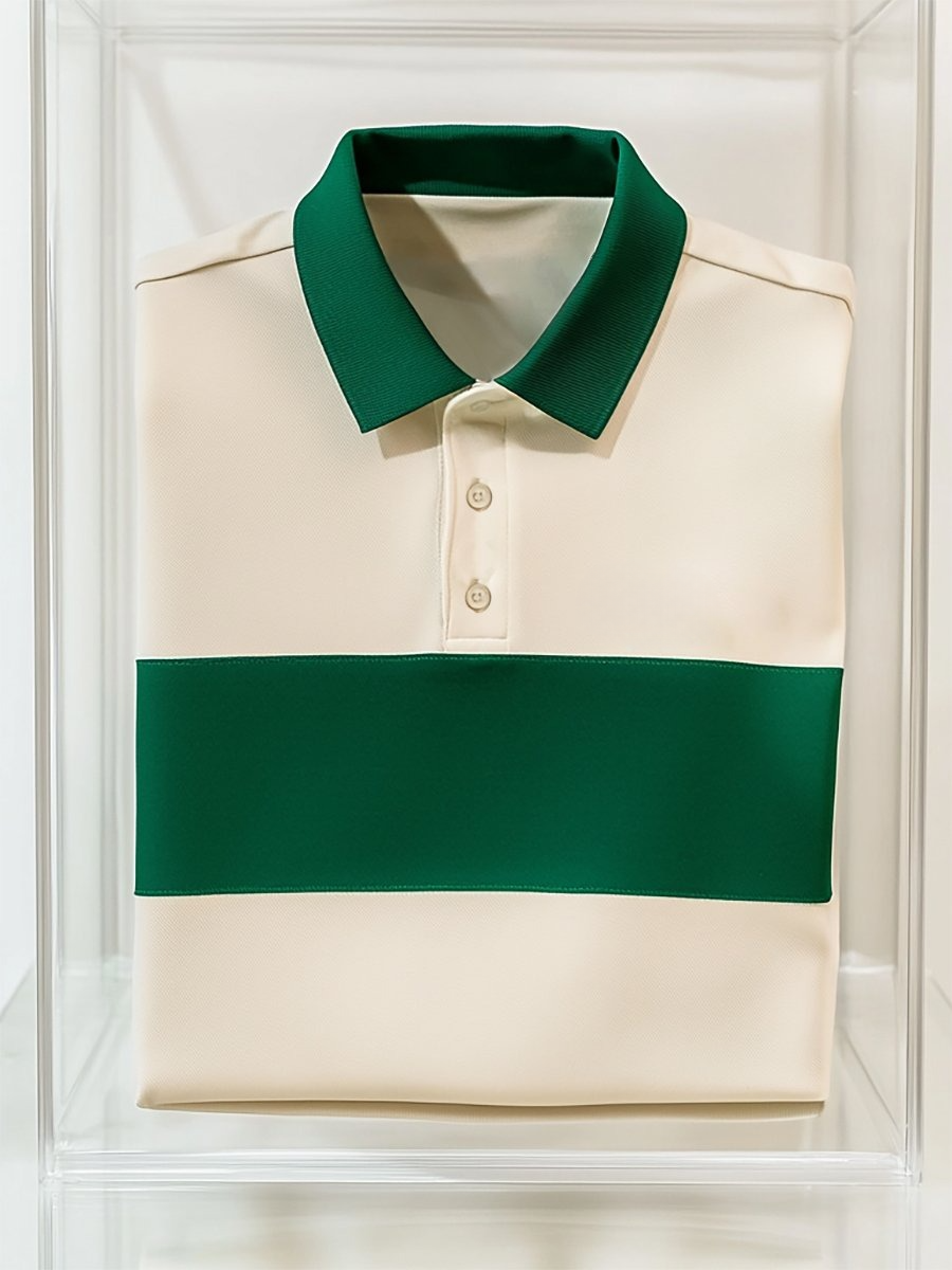 Camisa polo ejecutivo casual Button de manga corta para hombre