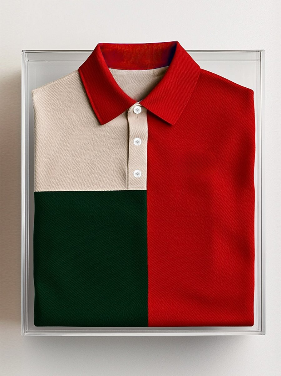 Camisa polo ejecutivo casual Button de manga corta para hombre