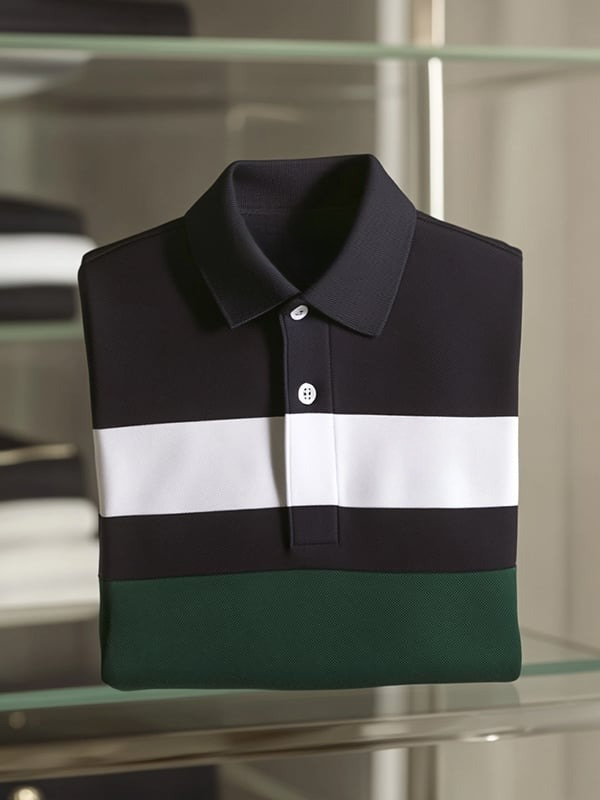 Camisa polo clásico ejecutivo Logo de manga corta para hombre