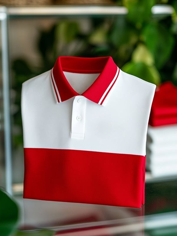 Camisa polo clásico ejecutivo Logo de manga corta para hombre