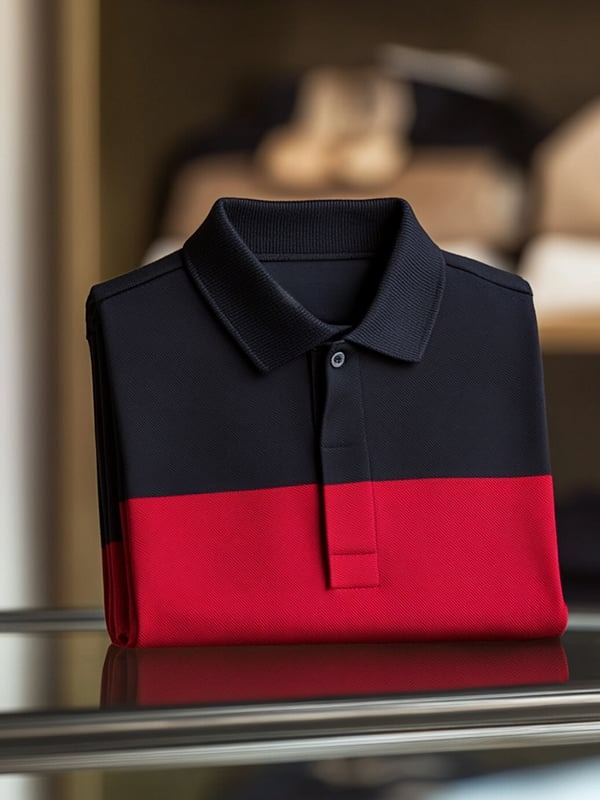 Camisa polo clásico ejecutivo Logo de manga corta para hombre