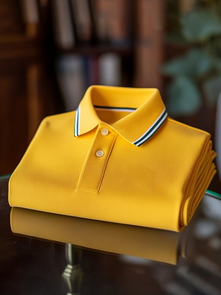 Camisa polo ejecutivo Logo con botones de manga corta para hombre
