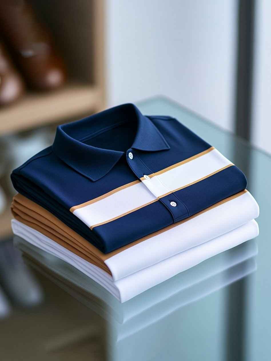 Camisa polo ejecutivo casual Button de manga corta para hombre