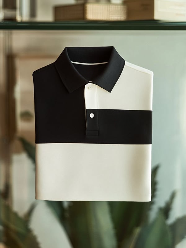Camisa polo clásico ejecutivo Logo de manga corta para hombre