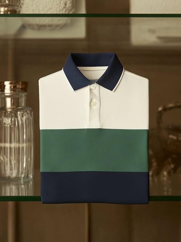 Camisa polo clásico ejecutivo Logo de manga corta para hombre