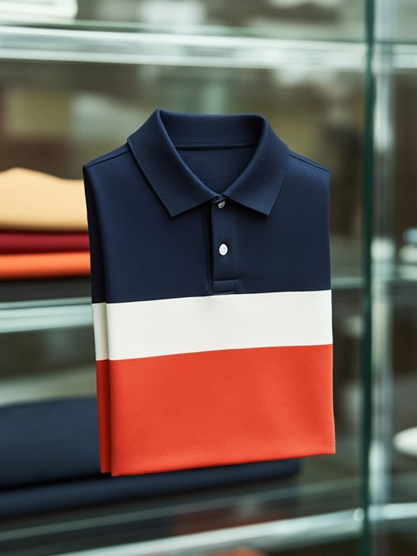 Camisa polo clásico ejecutivo Logo de manga corta para hombre