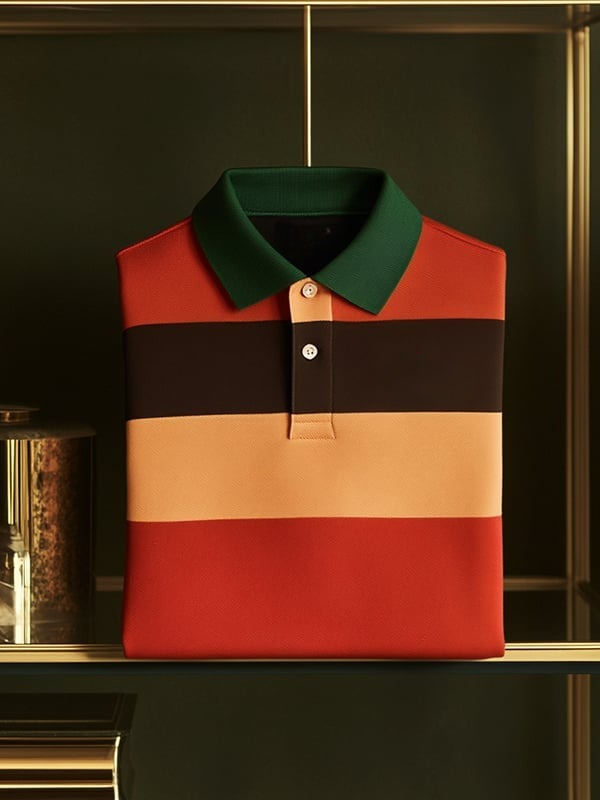 Camisa polo clásico ejecutivo Logo de manga corta para hombre